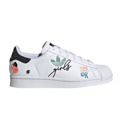 Pre-owned Adidas Originals Adidas Superstar Pure J 'self Love' | White | Kid's Size 4