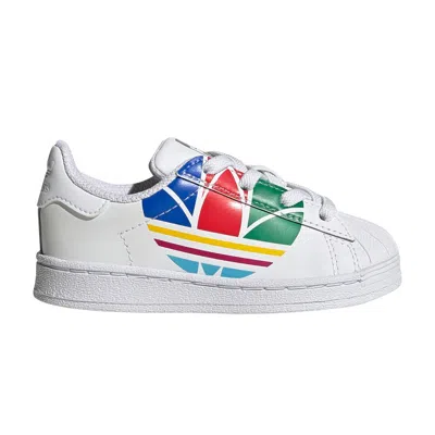 Pre-owned Adidas Originals Adidas Superstar Pure K 'colorful Trefoil - Cloud White' | Kid's Size 6