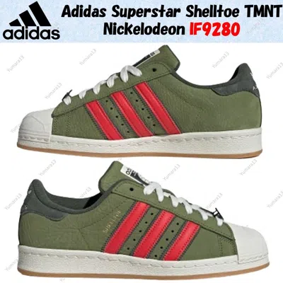 Pre-owned Adidas Originals Adidas Superstar Shelltoe Tmnt Nickelodeon If9280 Us Men's 4-14 In Green