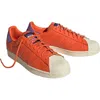 Adidas Originals Adidas Superstar Sneaker In Orange/orange/purple