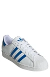 Adidas Originals Adidas Superstar Sneaker In White/blue/black