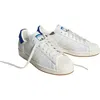 Adidas Originals Adidas Superstar Sneaker In White/ivory/blue Shag