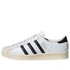 Adidas Originals Superstar Vintage Ostrich-effect Leather Sneakers In White