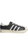 Adidas Originals Superstar Vintage 3-stripes Leather Sneakers In Black