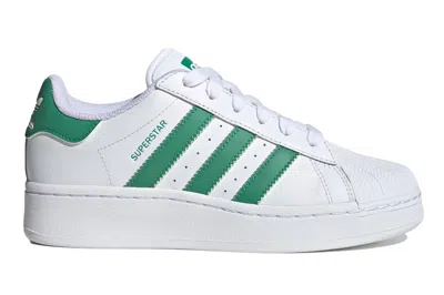Pre-owned Adidas Originals Adidas Superstar Xlg White Semi Court Green (women's) In Cloud White/semi Court Green/cloud White