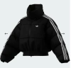 Adidas Originals Adicolor Classics Crop Hoodie Black Women's Lightweight Cropped Hoodie In Black