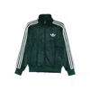 Adidas Originals Stripe Zip Sweatshirt In Green