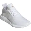 Adidas Originals Adidas Swift Run 1 Running Shoe In White/white/gold Met.