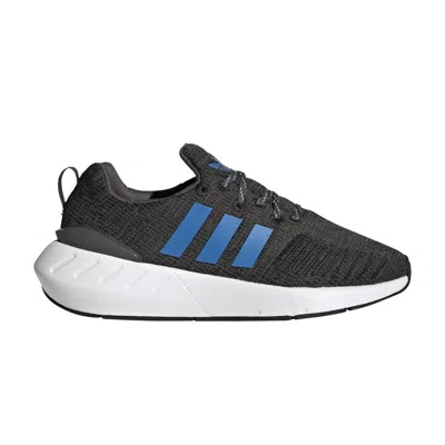 Pre-owned Adidas Originals Adidas Swift Run 22 J 'black Blue Rush' | Kid's Size 7