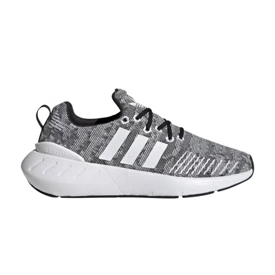 Pre-owned Adidas Originals Adidas Swift Run 22 J 'white Black' | Grey | Kid's Size 6.5