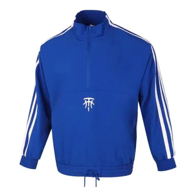 Adidas Originals Adidas T-mac Classic Stripes Logo Half-zipped Sports Jacket Men's Blue