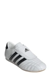 Adidas Originals Taekwondo Sneaker Quilted Rubber Sole Stripes In White/black/gum