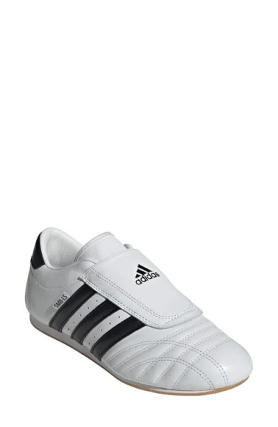 Adidas Originals Taekwondo Sneaker Quilted Rubber Sole Stripes In White