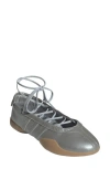 Adidas Originals Adidas Taekwondo Mei Ballet Flat In Silver/silver/gum