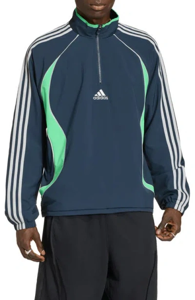 Adidas Originals Adidas Teamgeist Half-zip Pullover In Blue