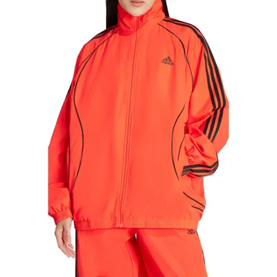Adidas Originals Adidas Teamgeist Oversize Recycled Polyester Track Jacket In Orange