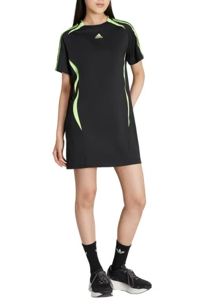 Adidas Originals Adidas Teamgeist Recycled Polyester T-shirt Dress In Black