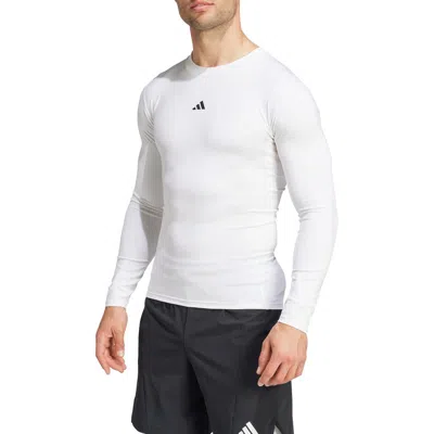 Adidas Originals Adidas Techfit Aeroready Long Sleeve Training T-shirt In White