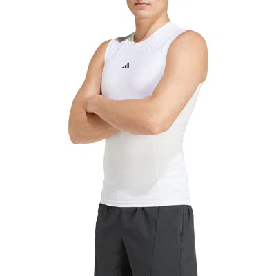 Adidas Originals Adidas Techfit Aeroready Training Tank In White