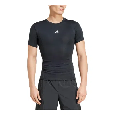 Adidas Originals Adidas Techfit Compression Training T-shirt 'black' In Blue