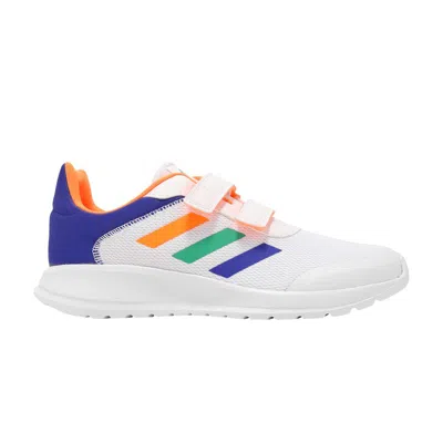 Pre-owned Adidas Originals Adidas Tensaur Run 2.0 K 'white Orange Lucid Blue' | Kid's Size 10.5