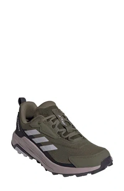 Adidas Originals Adidas Terrex Anylander Hiking Shoe In Olive/silver/amber