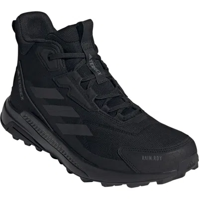 Adidas Originals Adidas Terrex Anylander Mid R.rdy Waterproof Hiking Boot In Black/black/grey Four
