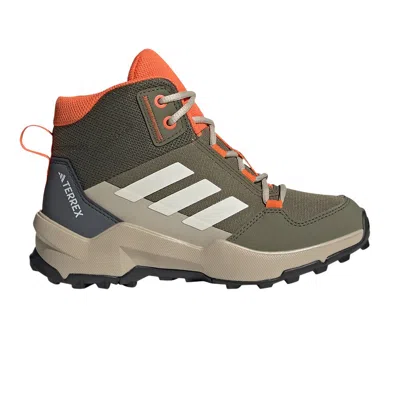 Pre-owned Adidas Originals Adidas Terrex Ax4r Mid K 'olive Strata Impact Orange' | Green | Kid's Size 4.5