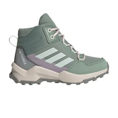 Pre-owned Adidas Originals Adidas Terrex Ax4r Mid K 'silver Green' | Kid's Size 11
