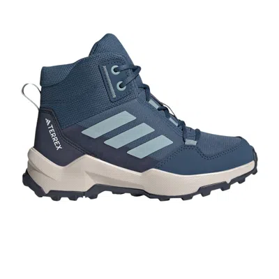 Pre-owned Adidas Originals Adidas Terrex Ax4r Mid K 'wonder Steel' | Blue | Kid's Size 12