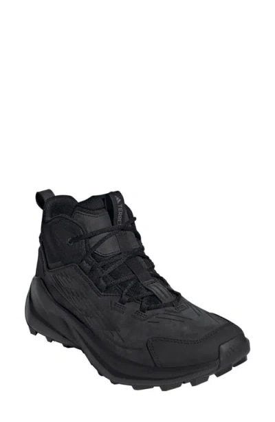 Adidas Originals Adidas Terrex Trailmaker 2.0 Mid Waterproof Hiking Shoe In Black/black/grey