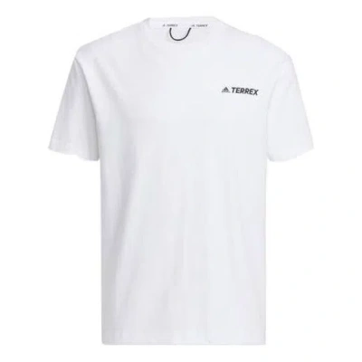Adidas Originals Adidas Terrex U Trx Logo T Outdoor Sports Short Sleeve White T-shirt