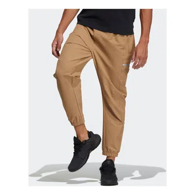 Adidas Originals Adidas Th Pnt Wv Id Adjustable Belt Casual Sports Long Pants Yellow In Brown
