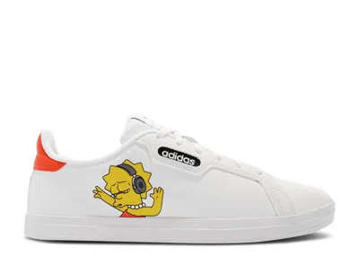 Adidas Originals Adidas The Simpsons X Adidas Wmns Courtpoint Base 'lisa' In White