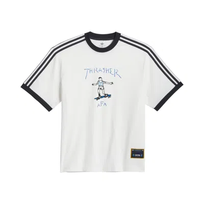 Pre-owned Adidas Originals Adidas Thrasher X Argentina Gonz Ringer T-shirt 'clear White' | Men's Size Xl