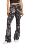 Adidas Originals Adidas Tie Dye Flare Leggings In Black/ Multicolor