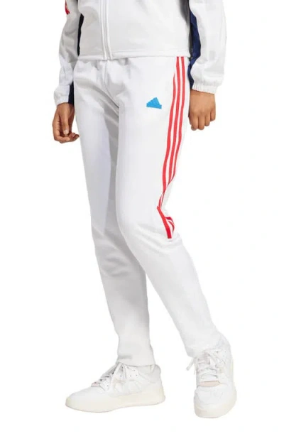 Adidas Originals Adidas Football Tiro Track Pants In White With Red Stripes