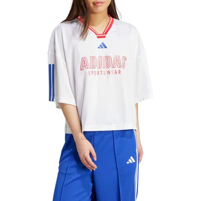 Adidas Originals Adidas Tiro Nations Pack Oversize T-shirt In White
