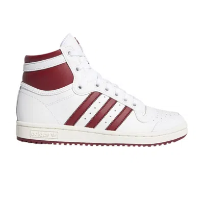 Pre-owned Adidas Originals Adidas Top Ten Hi J 'collegiate Burgundy' | White | Kid's Size 5.5