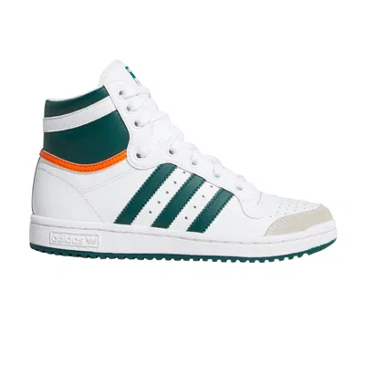 Pre-owned Adidas Originals Adidas Top Ten High J 'white Collegiate Green' | Kid's Size 4