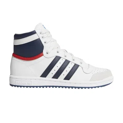 Pre-owned Adidas Originals Adidas Top Ten High J 'white Dark Blue' | Kid's Size 4.5