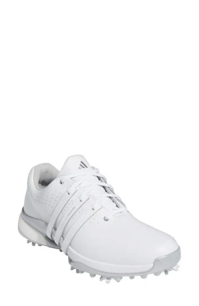 Adidas Originals Adidas Tour360 24 Jet Boost™ Waterproof Golf Shoe In White/white/silver Metallic