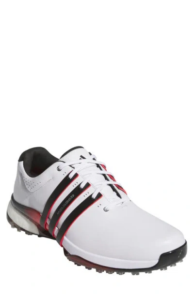Adidas Originals Adidas Tour360 25 Spikeless Golf Shoe In White/core Black/lucid Red