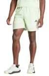 Adidas Originals Adidas Tr-es 3-stripes Running Shorts In Semi Green Spark/black