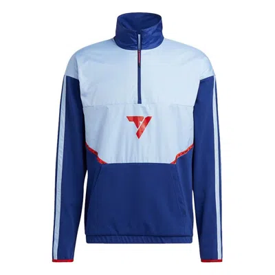 Adidas Originals Adidas Trae Po Colorblock Basketball Sports Jacket Sky Blue