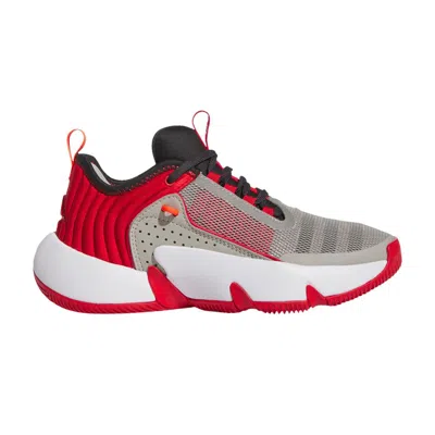 Pre-owned Adidas Originals Adidas Trae Unlimited Big Kid 'metal Grey Better Scarlet' | Kid's Size 7 In Gray