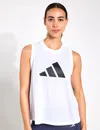 Adidas Originals Adidas Train Essentials Big Performance Logo Training Tank Top In White