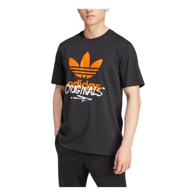 Adidas Originals Mens  Graphic Trefoil Series Lifestyle T-shirt In Black/black