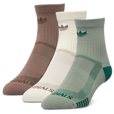 Adidas Originals Adidas Trefoil 3-pack Tech Quarter Socks In Multi