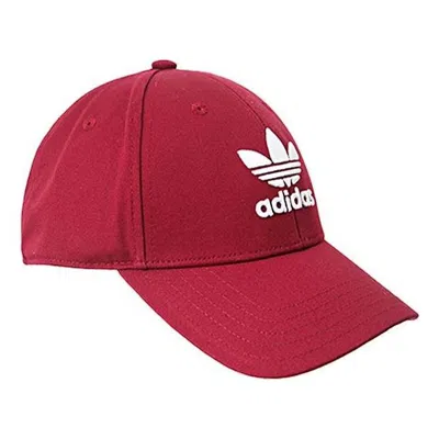 Adidas Originals Adidas Trefoil Baseball Cap 'burgundy' In Red